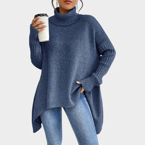 Women's Knit Sweater Turtleneck Loose Fit