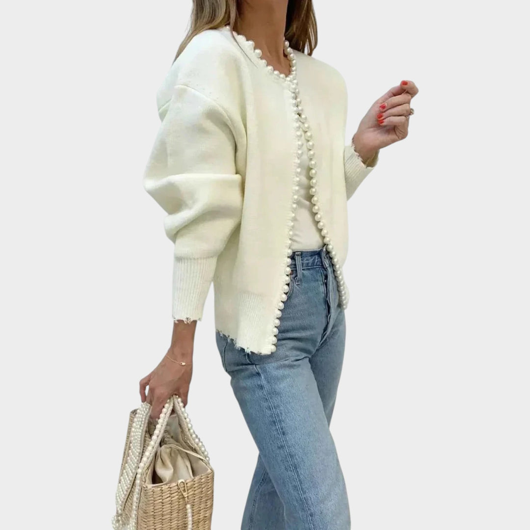 Women’s Fringe Cardigan Long Sleeve Cozy Knit