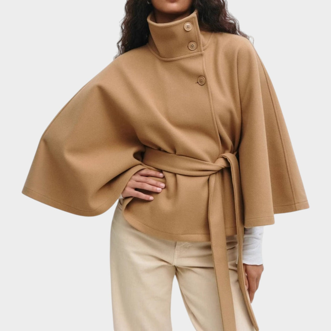 Women’s Cape Coat High Neck Elegant Winter Outerwear