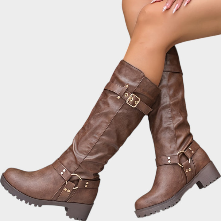 Women’s Knee High Slouch Boots Classic Style Wide Fit