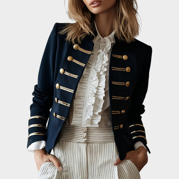 Women’s Blazer Casual Military Style Gold Buttons