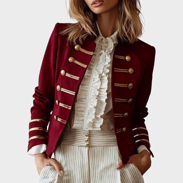 Women’s Blazer Casual Military Style Gold Buttons