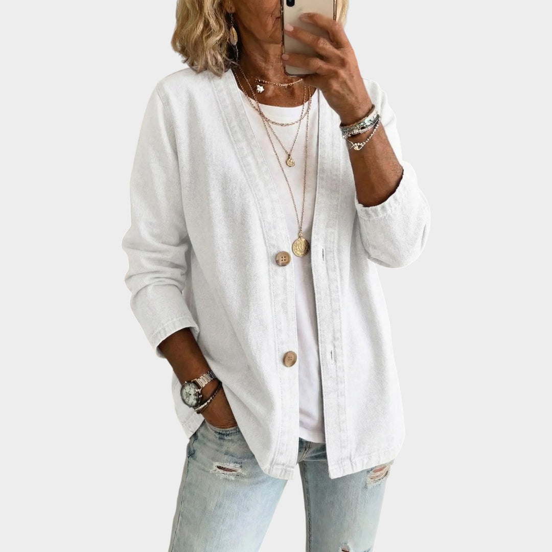 Women’s Denim Cardigan Button Front Longline Style