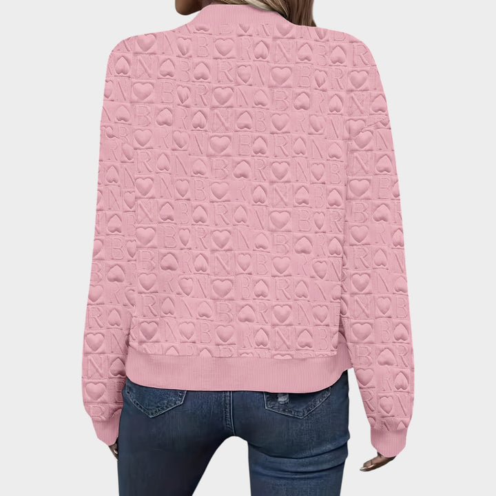 Women’s Bomber Jacket Casual Quilted Zip Up