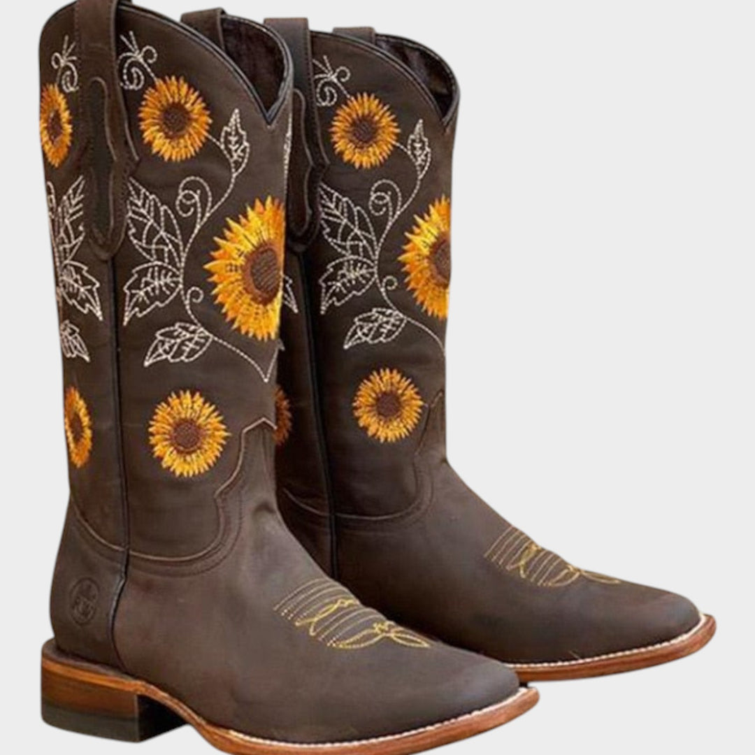 Classic Floral Western Cowboy Boots