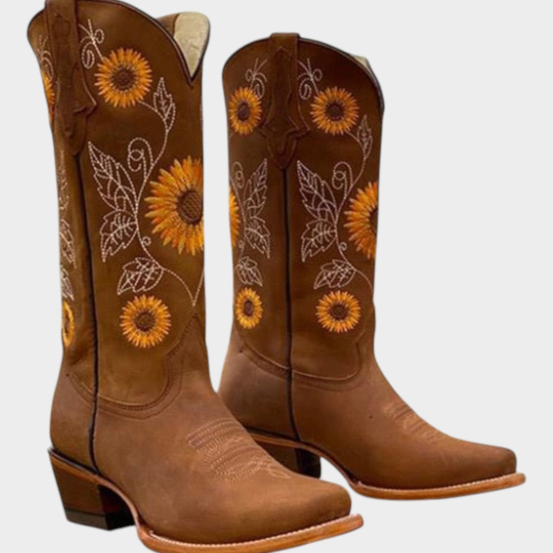 Classic Floral Western Cowboy Boots