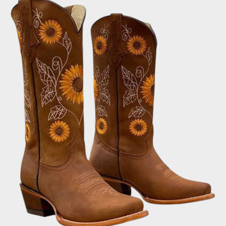 Classic Floral Western Cowboy Boots