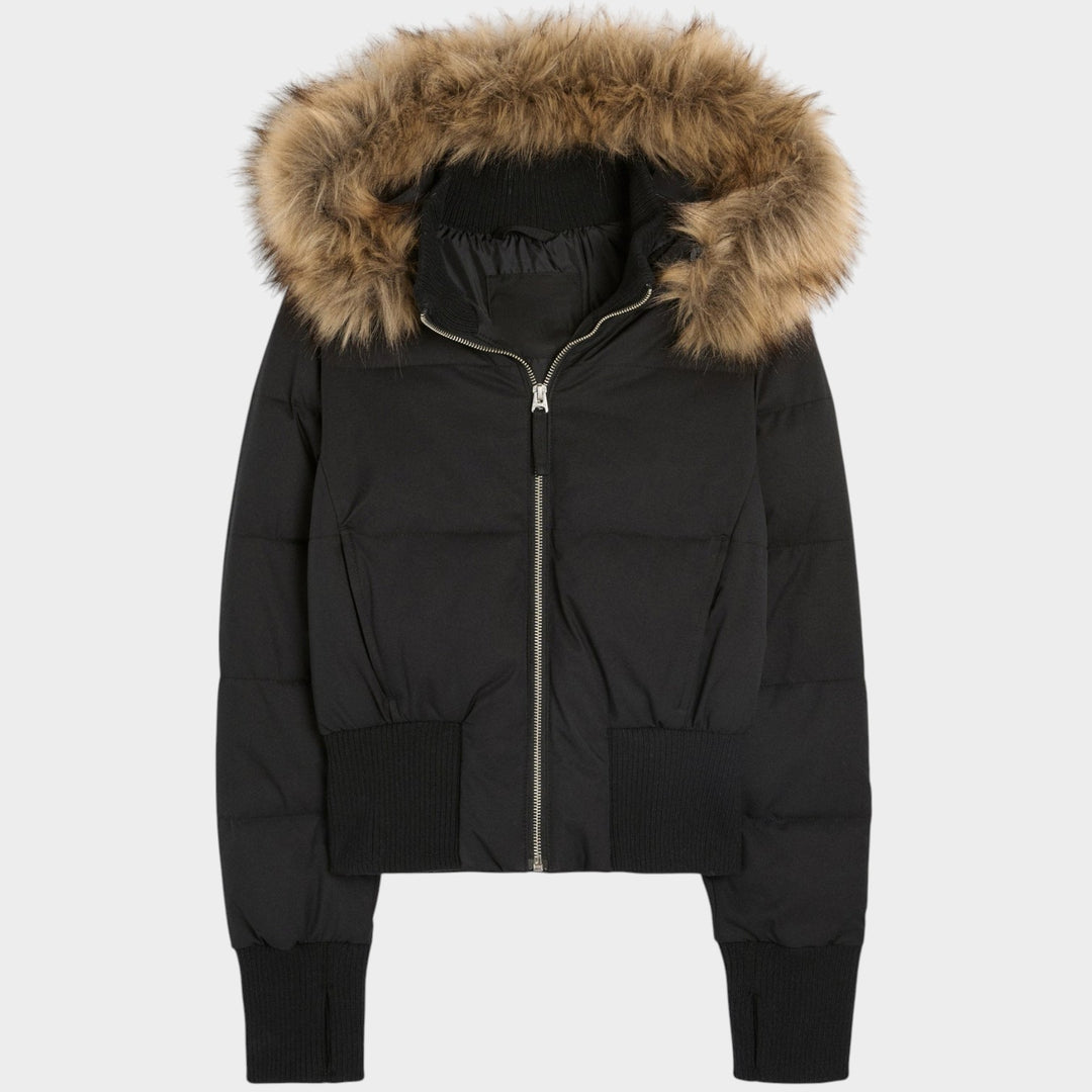 Women’s Hooded Puffer Jacket Cropped Padded Style