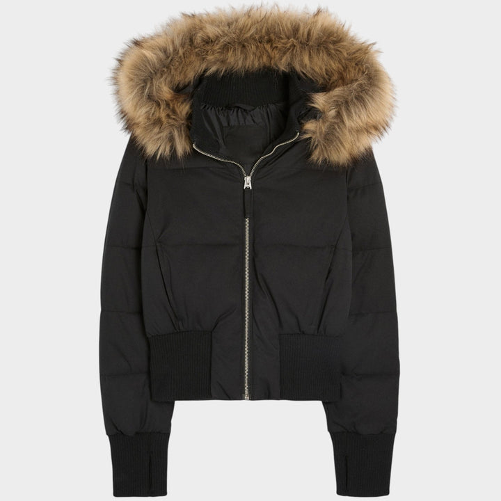 Women’s Hooded Puffer Jacket Cropped Padded Style