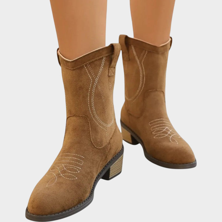Block Heel Cowboy Boots
