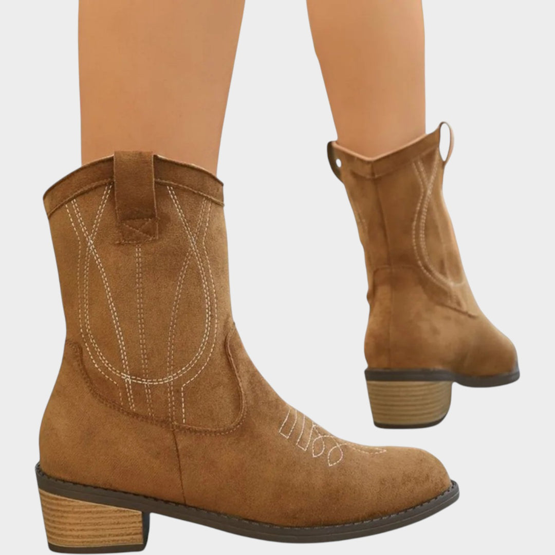 Block Heel Cowboy Boots