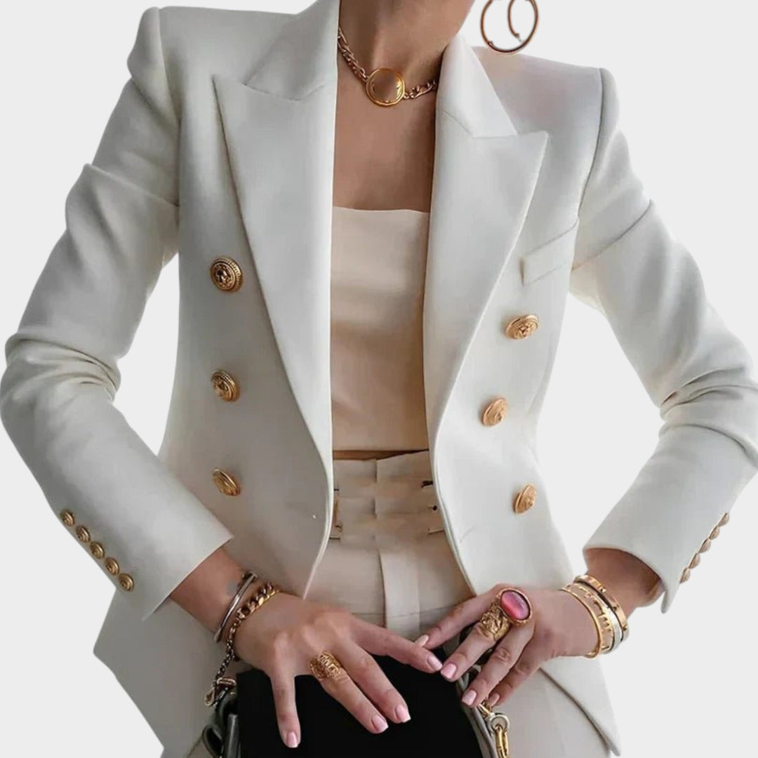 Women’s Blazer Business Double Breasted Gold Button