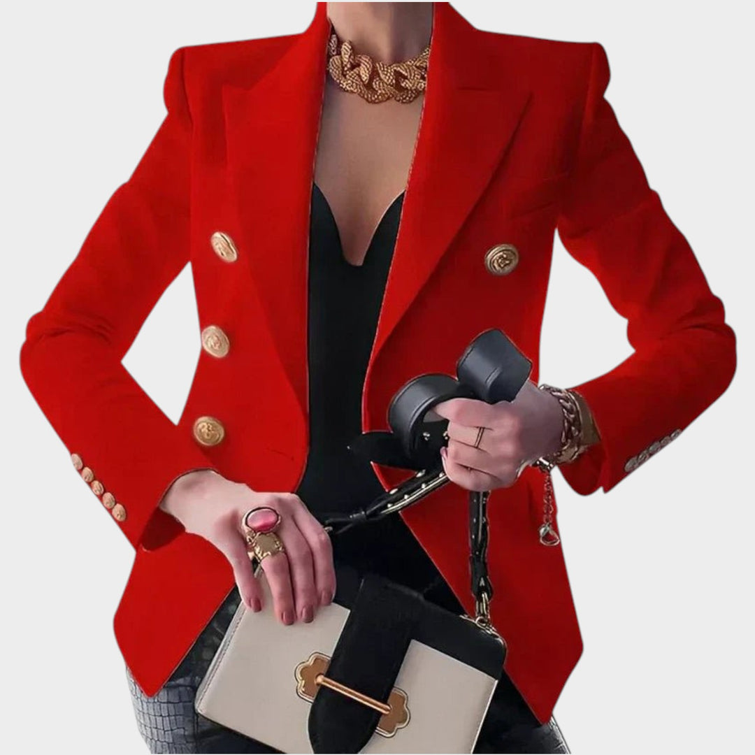 Women’s Blazer Business Double Breasted Gold Button