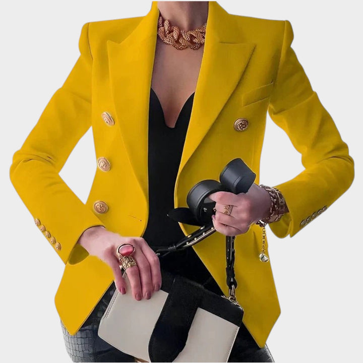 Women’s Blazer Business Double Breasted Gold Button