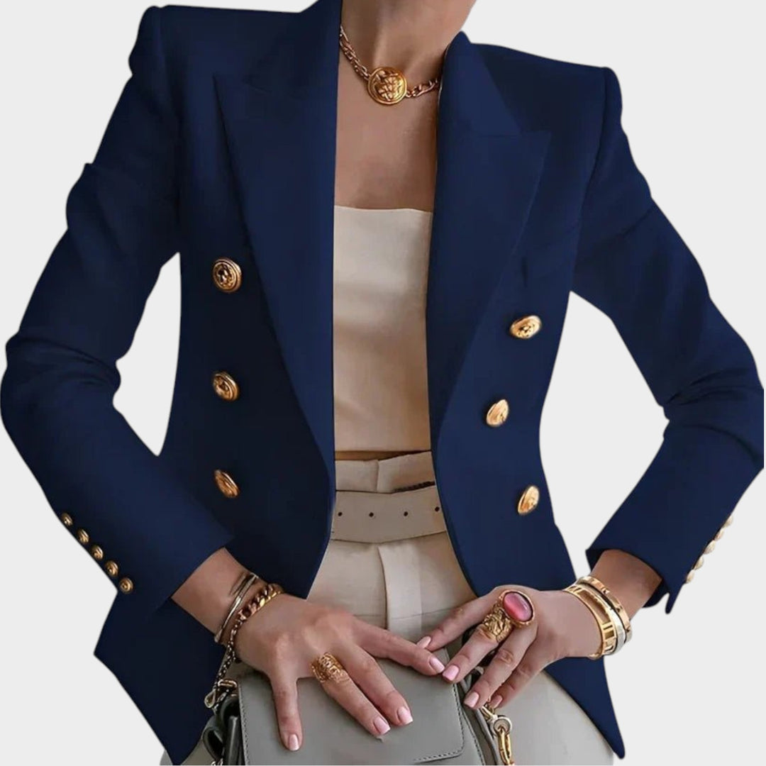 Women’s Blazer Business Double Breasted Gold Button