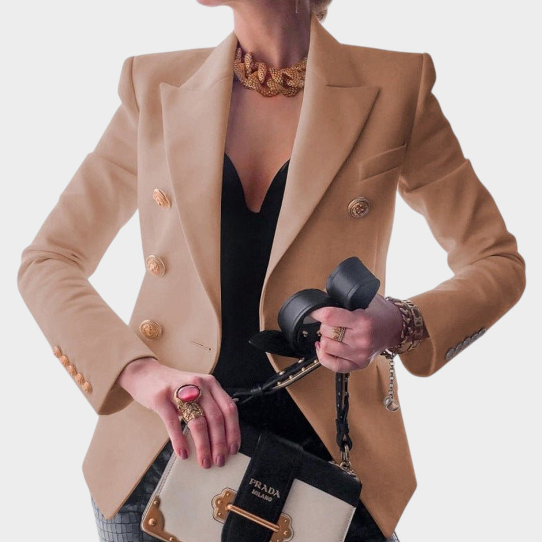 Women’s Blazer Business Double Breasted Gold Button