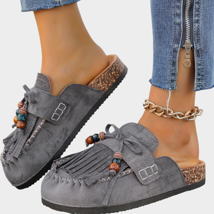 Women’s Mule Loafers Slip On Tassel Detail