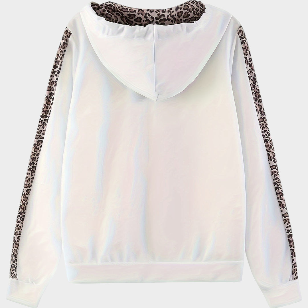 Women’s Matching Set Casual Leopard Print Hooded Design