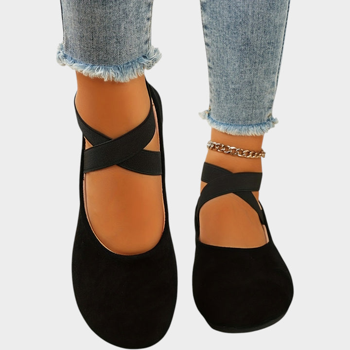 Women’s Ballet Flats Cross Strap Round Toe