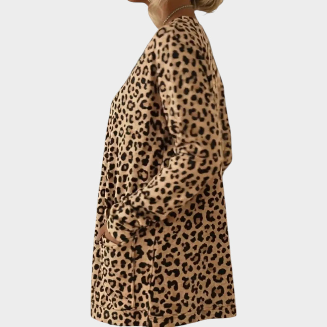 Women’s Leopard Print Top Soft Touch Long Sleeve