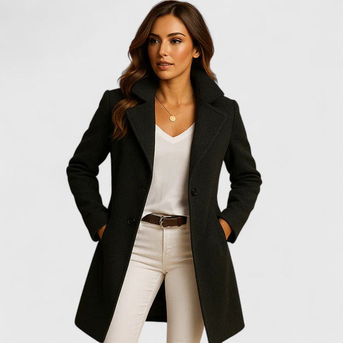 Women's Wool Coat Classic Lapel Collar
