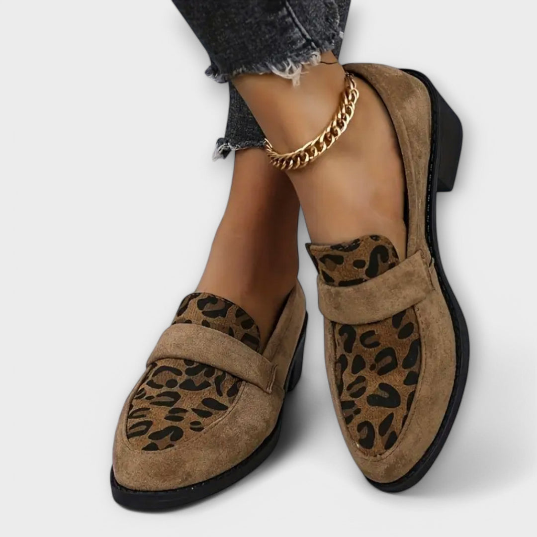 Comfort Leopard Print Panel | Orthopedic Loafers