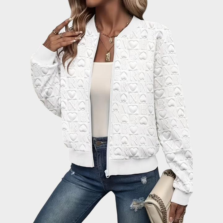 Women’s Bomber Jacket Casual Quilted Zip Up
