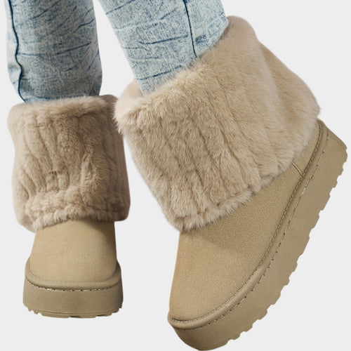 Women's Winter Boots Platform Sole Cozy Casual Style