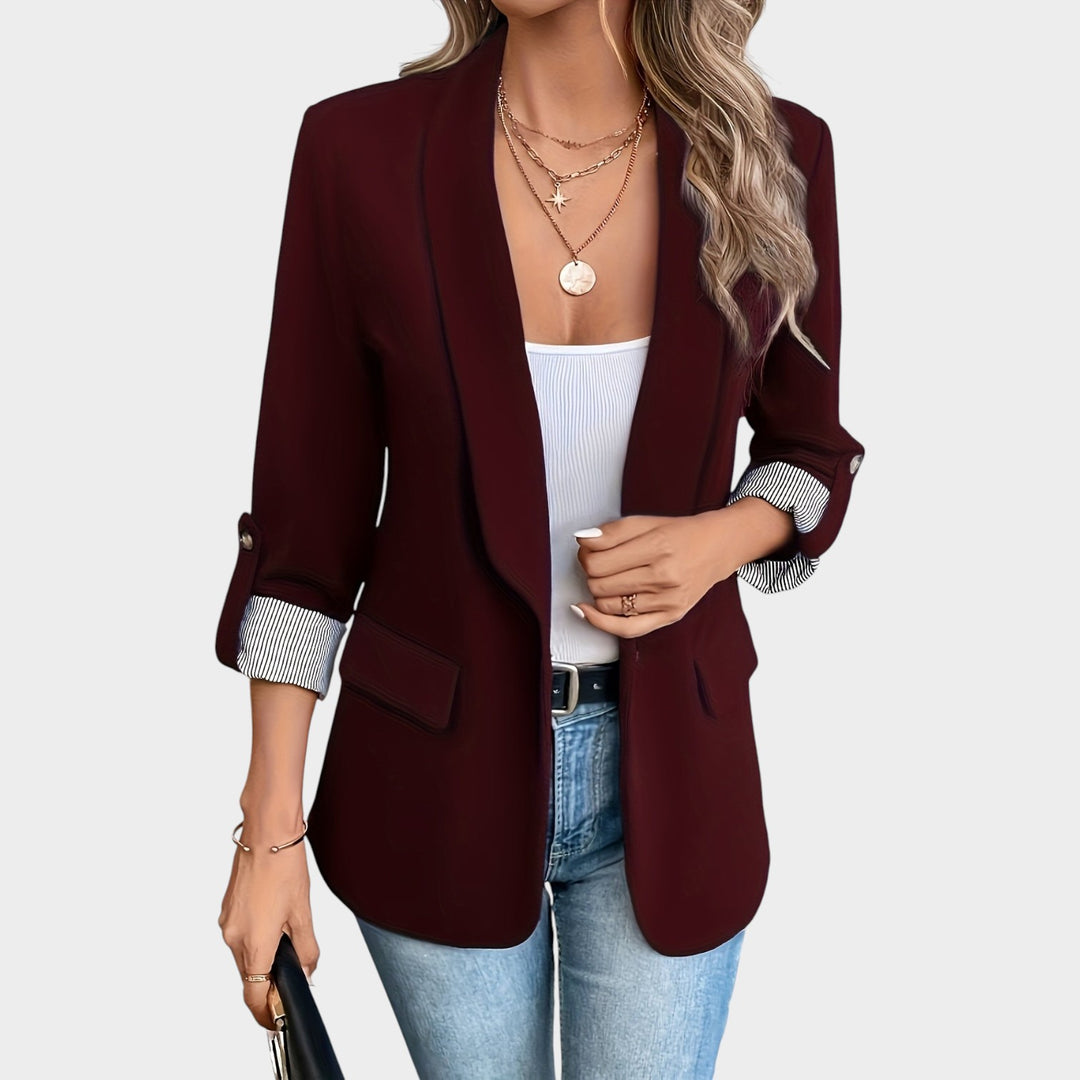 Women’s Blazer Business Tailored Fit Rolled Sleeve