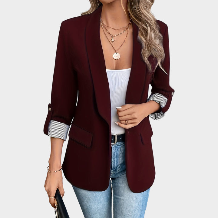 Women’s Blazer Business Tailored Fit Rolled Sleeve