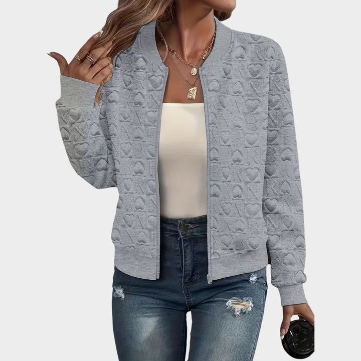 Women’s Bomber Jacket Casual Quilted Zip Up