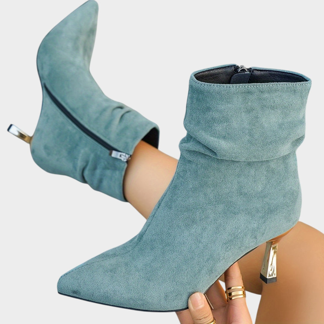 Women’s Ankle Boots Kitten Heel Plush Lined Elegant Style