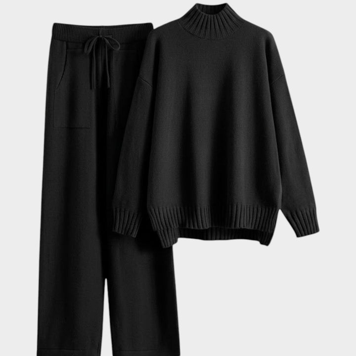 Women’s Matching Set Knit Drawstring Waist Long Sleeve