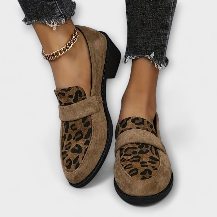Comfort Leopard Print Panel | Orthopedic Loafers