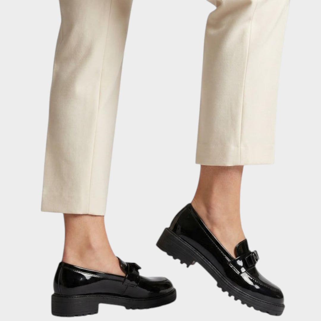 Women’s Chunky Loafers Lug Sole Bow Detail