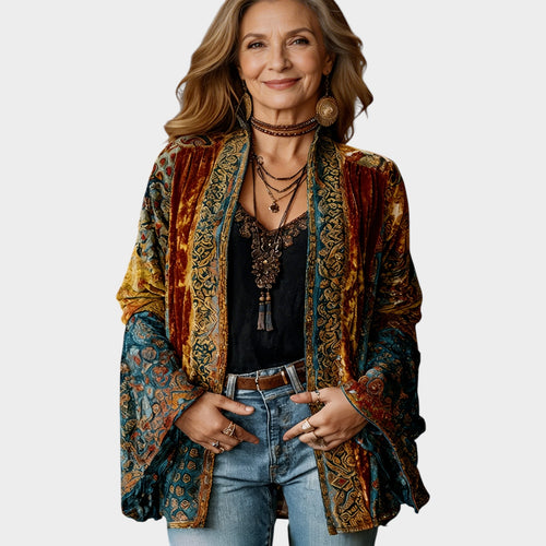 Women’s Boho Kimono Jacket Casual Open Layer Style
