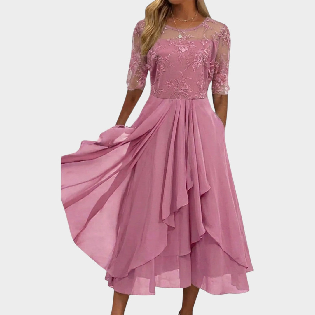 Formal Lace Fit &amp; Flare Dress