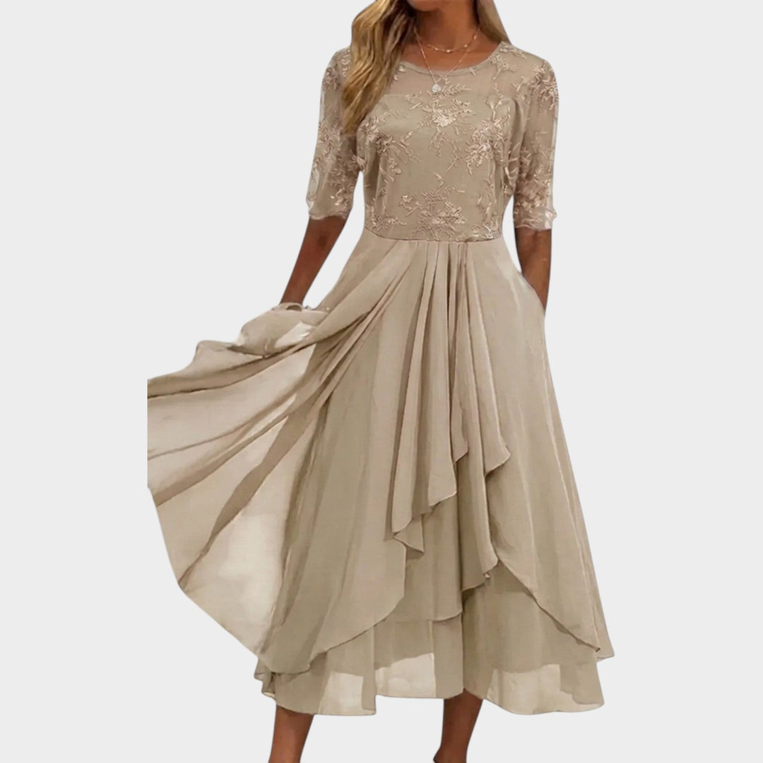 Formal Lace Fit &amp; Flare Dress