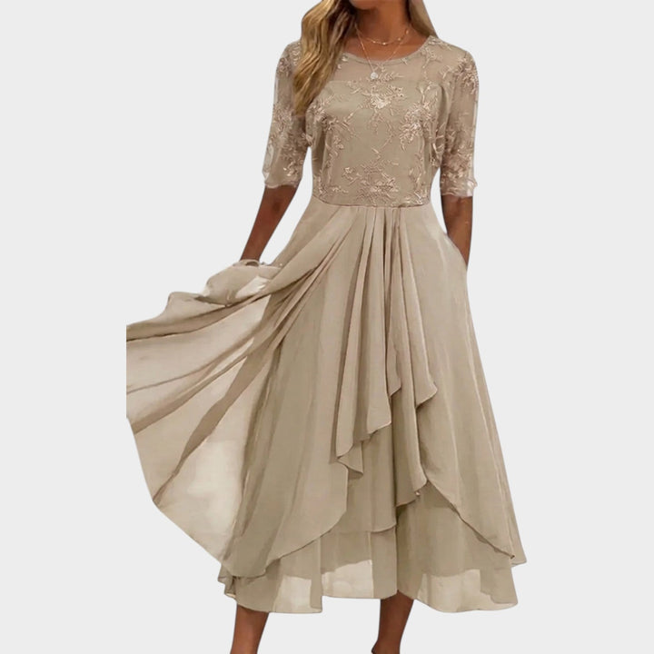 Formal Lace Fit &amp; Flare Dress