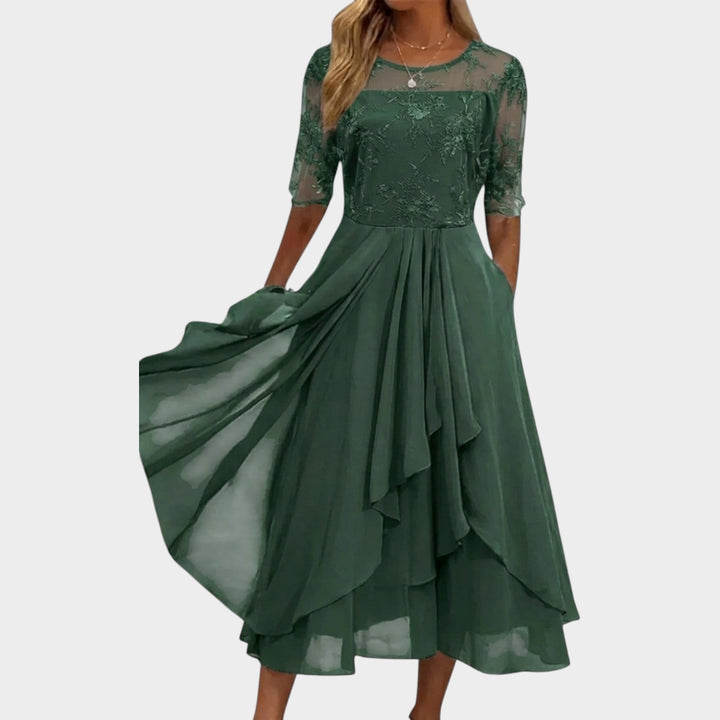Formal Lace Fit &amp; Flare Dress