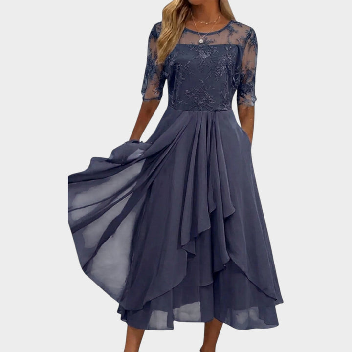 Formal Lace Fit &amp; Flare Dress