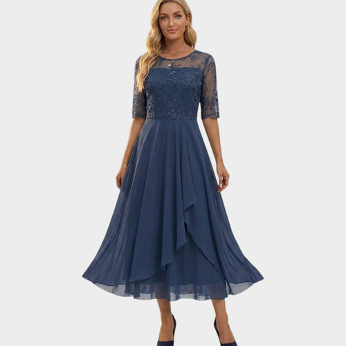 Formal Lace Fit & Flare Dress