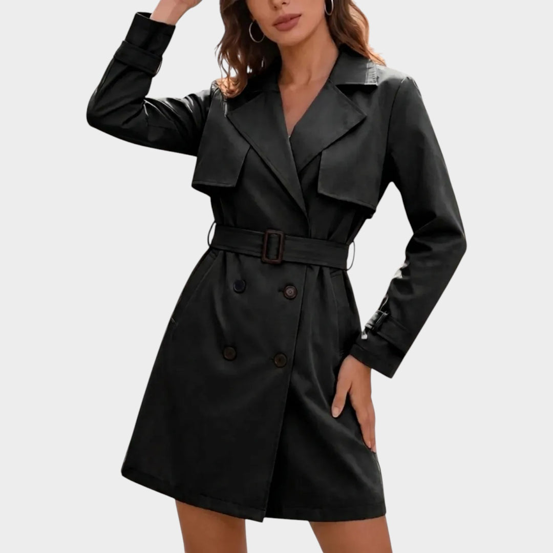 Women’s Cropped Blazer Adjustable Waist Button Front