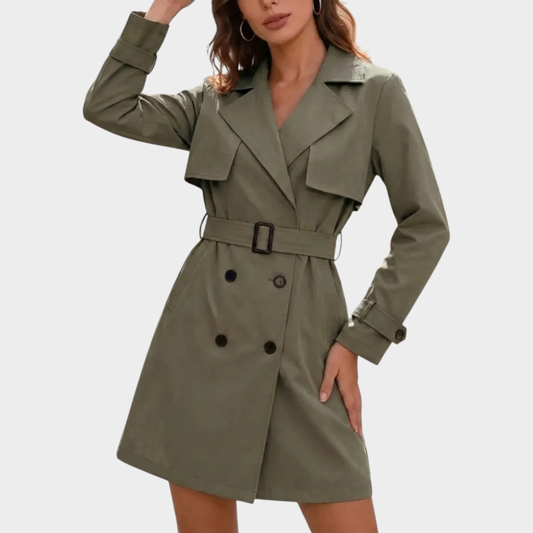 Women’s Cropped Blazer Adjustable Waist Button Front