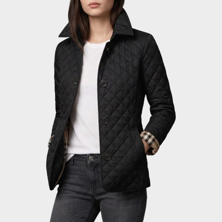 Women’s Quilted Jacket Diamond Stitch Padded Design