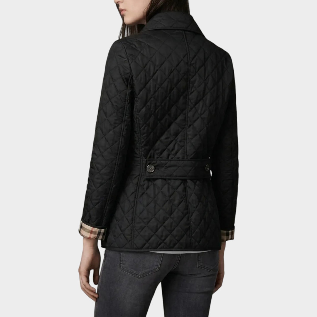 Women’s Quilted Jacket Diamond Stitch Padded Design