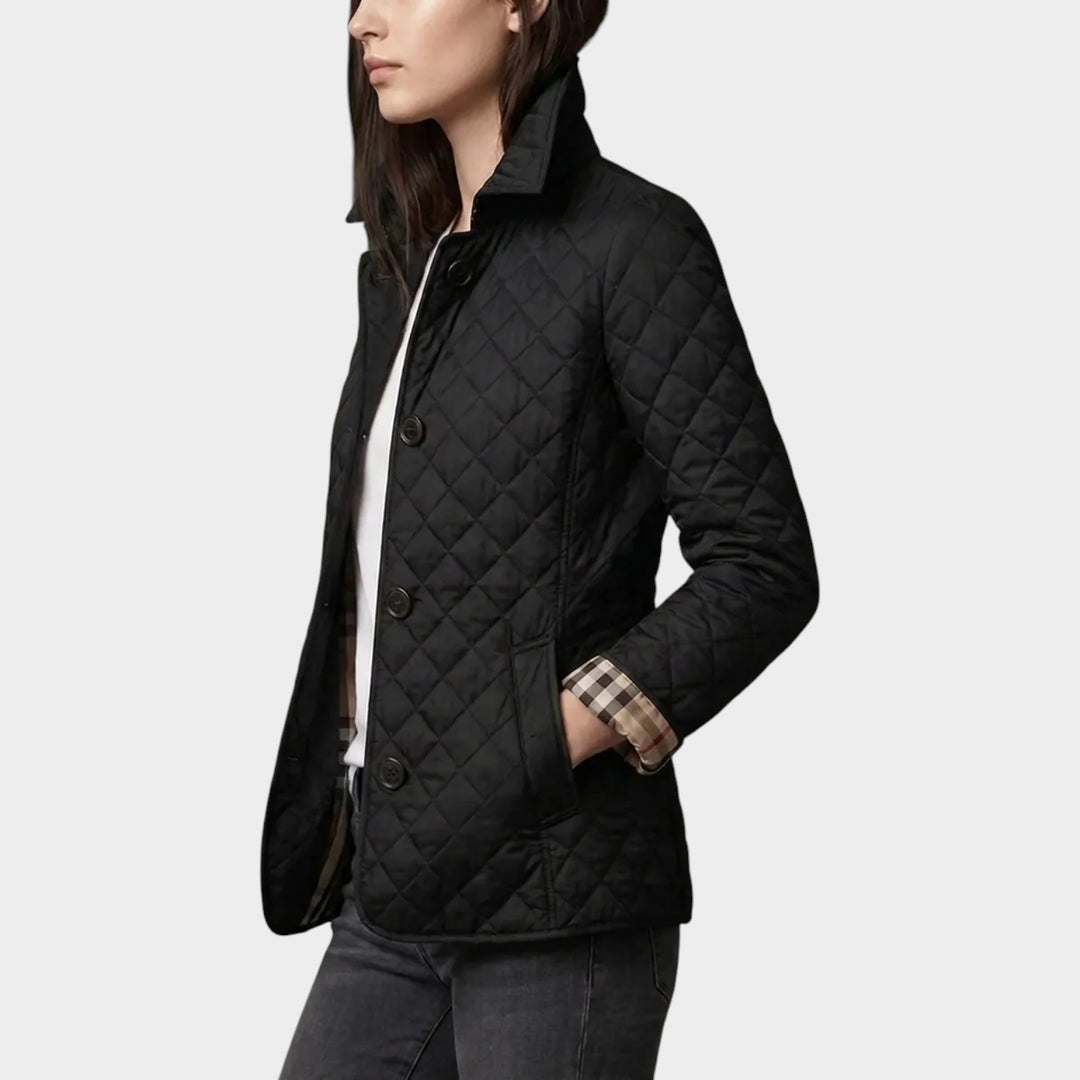 Women’s Quilted Jacket Diamond Stitch Padded Design