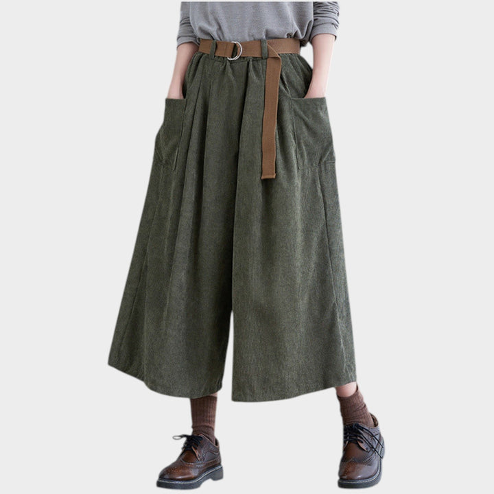 Corduroy Culottes | High Waist Wide Leg Trousers