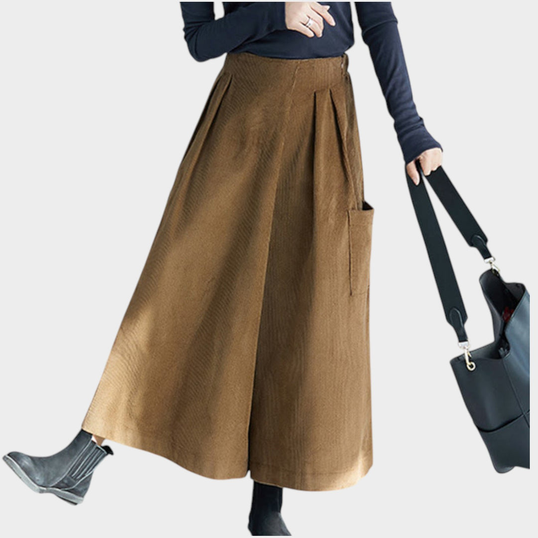Corduroy Culottes | High Waist Palazzo Pants