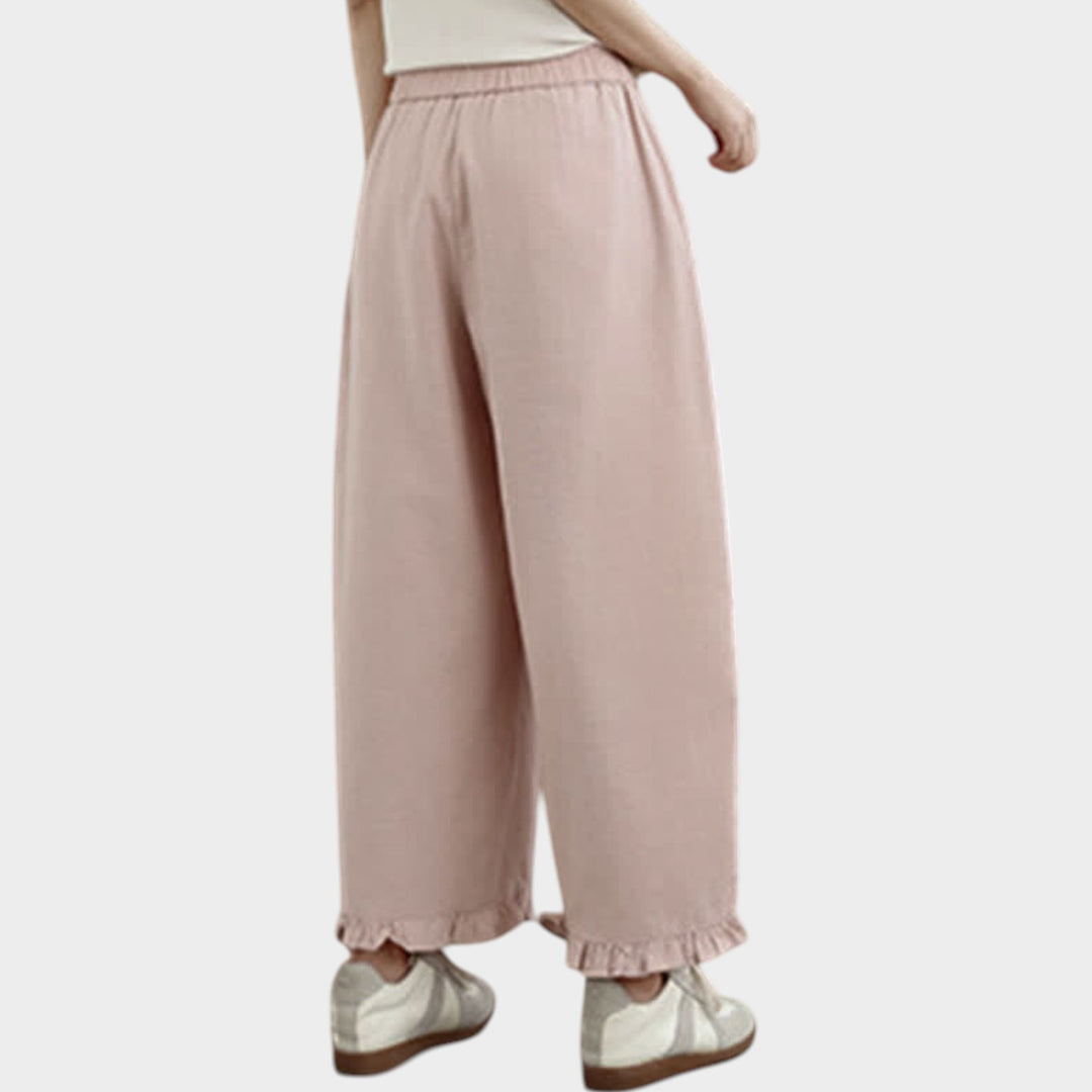 High-Rise Wide Leg Trousers | Relaxed Fit Pants